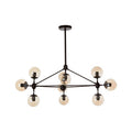 10 Arm Matte Black Pendant Light | Abira