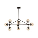 10 Arm Matte Black Pendant Light | Abira