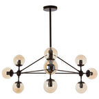 10 Arm Matte Black Pendant Light | Abira