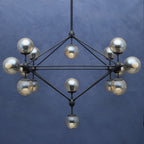 Abira Matte Black 21 Arm Pendant Lamp
