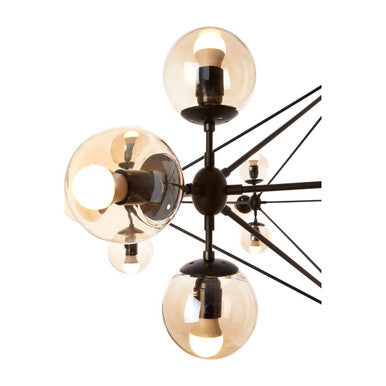 Abira Matte Black 21 Arm Pendant Lamp
