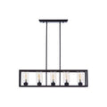 5 Bulb Matte Black Ceiling Light | Aliko