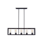 5 Bulb Matte Black Ceiling Light | Aliko