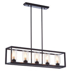 5 Bulb Matte Black Ceiling Light | Aliko