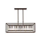 5 Bulb Dark Bronze and Glass Ceiling Light | Akiko