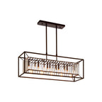 5 Bulb Dark Bronze and Glass Ceiling Light | Akiko