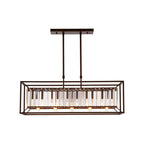5 Bulb Dark Bronze and Glass Ceiling Light | Akiko