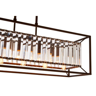 5 Bulb Dark Bronze and Glass Ceiling Light | Akiko