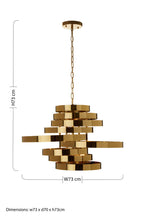5 Bulb Gold Finish Pendant Lamp | Alana