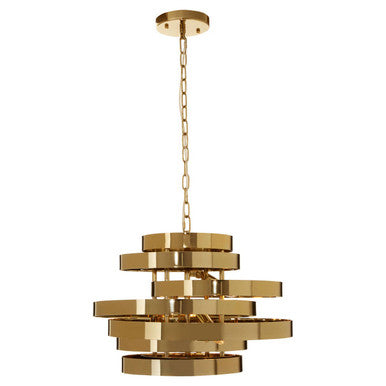 4 Bulb Gold Finish Pendant Light | Alana