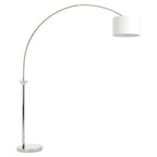 Nickel Finish Arc Floor Lamp | Hubert
