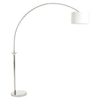 Nickel Finish Arc Floor Lamp | Hubert
