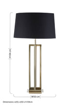 Gold Finish Rectangular Table Lamp | Skye