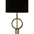 Gold Finish Table Lamp with Dual Ring Base | Skye