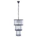 3 Tier Black Finish Glass Chandelier | Salasco