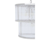 2 Tier Nickel Finish Glass Chandelier | Salasco