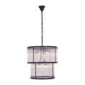 2 Tier Antique Black Glass Chandelier | Salasco