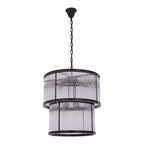 2 Tier Antique Black Glass Chandelier | Salasco