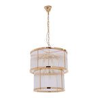 2 Tier Gold Finish Glass Chandelier | Salasco