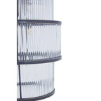 Black Finish 3 Tiered Glass Chandelier | Salasco