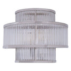 3 Tier Nickel Finish Glass Wall Light | Salasco