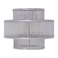 3 Tier Nickel Finish Glass Wall Light | Salasco