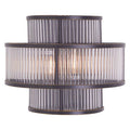 3 Tier Black Finish Glass Wall Light | Salasco