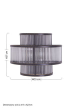 3 Tier Black Finish Glass Wall Light | Salasco