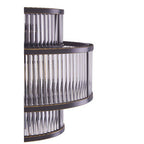 3 Tier Black Finish Glass Wall Light | Salasco