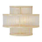 3 Tier Glass Wall Light with Warm Metallic Iron Frame | Salasco
