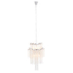 2 Tier 6 Light Chrome Chain Pendant Light | Lerici