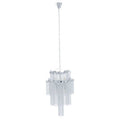 2 Tier 6 Light Chrome Chain Pendant Light | Lerici