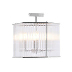 4 Light Hexagonal Chrome Pendant Light | Lerici