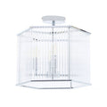 4 Light Hexagonal Chrome Pendant Light | Lerici