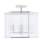 4 Light Hexagonal Chrome Pendant Light | Lerici