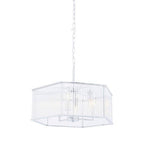 6 Light Hexagonal Chrome Pendant Light | Lerici