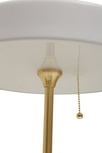 White Shade with Gold Finish Frame Table Lamp | Rogano