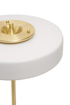 White Shade with Gold Finish Frame Table Lamp | Rogano