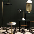 Brass Finish Table Lamp with Marble Base | Murdoch