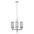 Glass and Nickel Finish 6 Arm Pendant Light | Hilton
