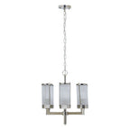 Glass and Nickel Finish 6 Arm Pendant Light | Hilton