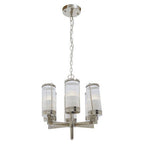 Glass and Nickel Finish 6 Arm Pendant Light | Hilton