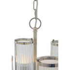 Glass and Nickel Finish 6 Arm Pendant Light | Hilton