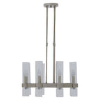 8 Light Nickel Finish Statement Pendant Light |Alexis