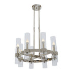 8 Light Nickel Finish Statement Pendant Light |Alexis