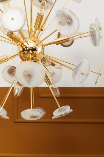 Gold and Agate 12 Light Ceiling Light | Glamour