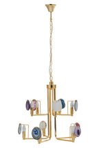 Gold and Agate 10 Light Ceiling Light | Glamour
