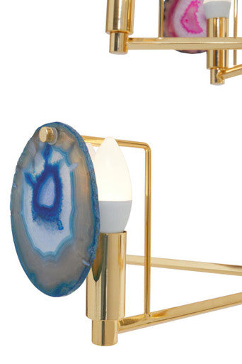 Gold and Agate 10 Light Ceiling Light | Glamour