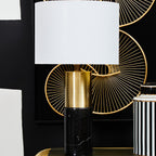 Black Marble and Gold Table Lamp | Edgar
