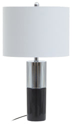Black Marble and Chrome Table Lamp | Edgar